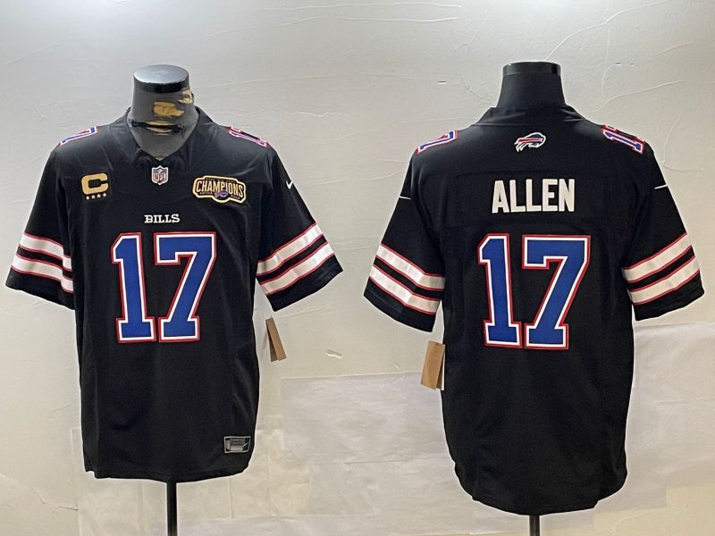 Men Buffalo Bills #17 Allen Black Throwback 2024 Nike Limited NFL Jersey style 1->los angeles rams->NFL Jersey